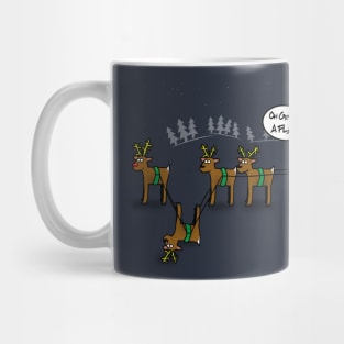 'Oh Great, A Flat' Funny Christmas Tee Mug